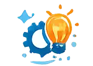 lightbulb gear icon - AI content creation