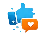 social media like icon