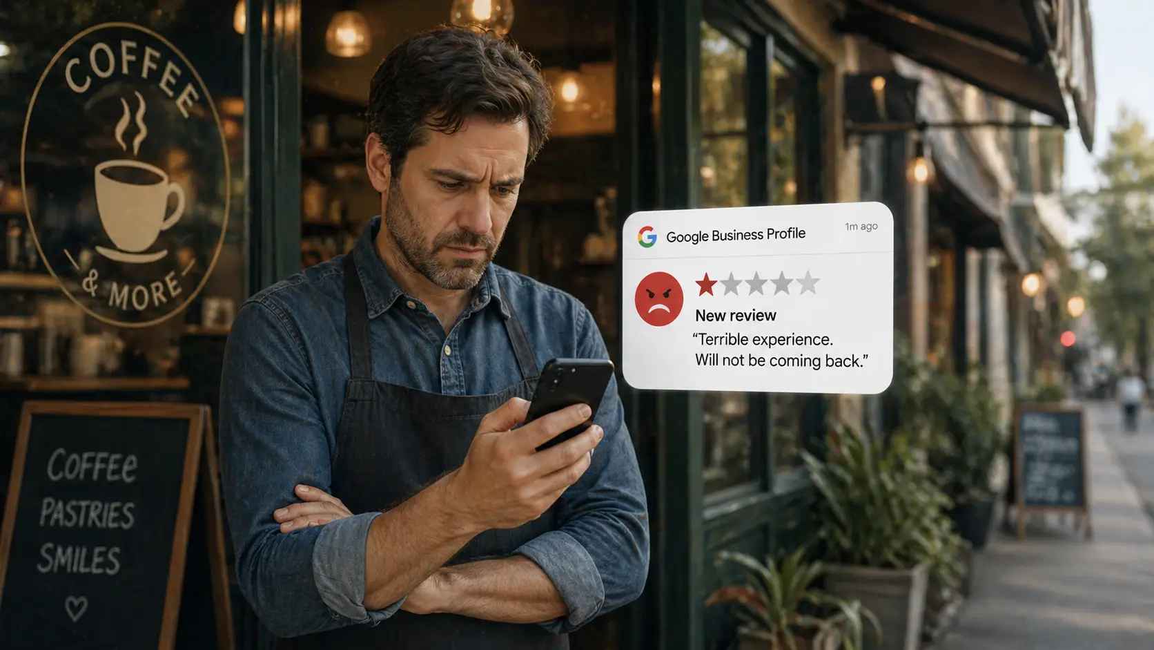 a small business ponders how to respond to a bad google review