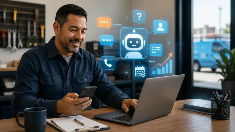 A website visitor interacting with an AI chat bot to find the right product